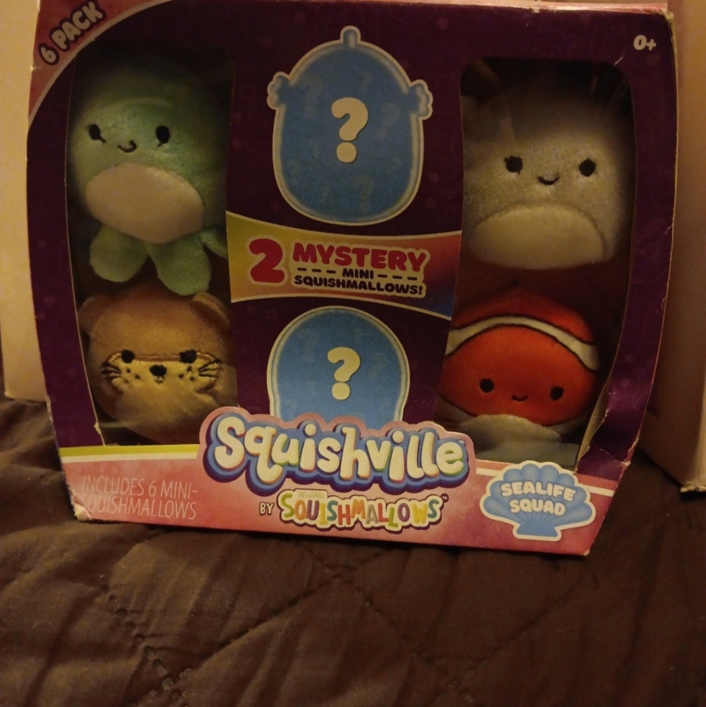 Squishmallow squishville 6 pack Sealife squad